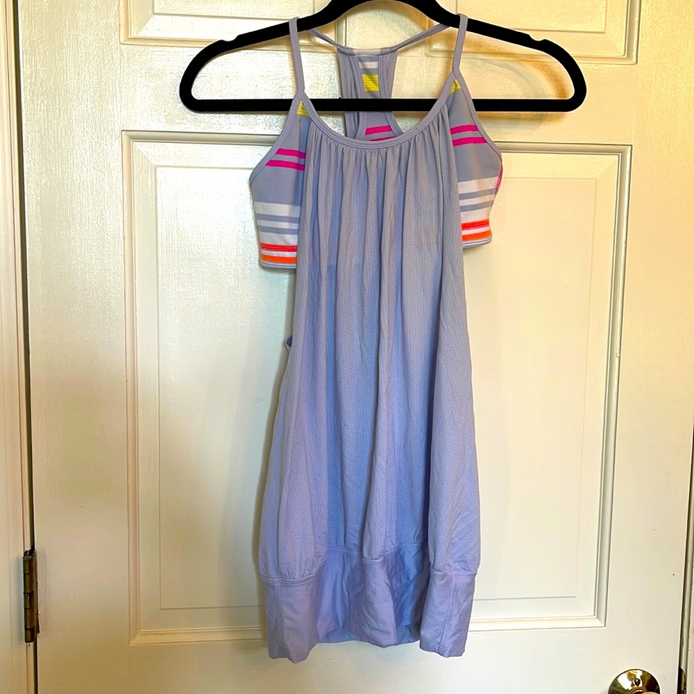 Lululemon light blue tank with built in bra. Size 6.